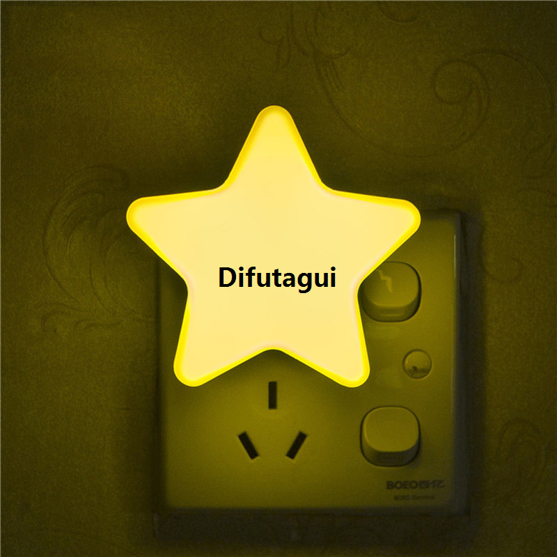 Difutagui Control Light Children's Baby Plug European and American Toilet Night Light LED Starry Sky Sales promotion Cute] New Product [Hot Release Mini Children's Bedroom Bedside Light Sleep Sensor Novelty
