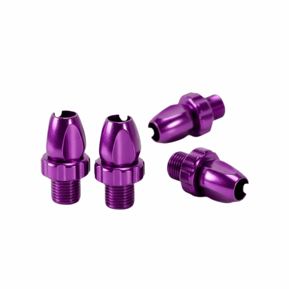 4PCS Durable Aluminum Alloy Bike Brake Lever Adjuster Screws Purple Lightweight Bike Brake Adjuster Screws Compact 10mm Brake Lever Adjuster Bolts Bicycle Brake Lever Screws Replacement Parts