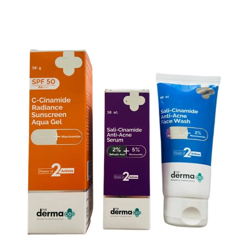 The Derma Co. Sali- Cinamide Set With C- Cinamide Sunscreen, 160gm