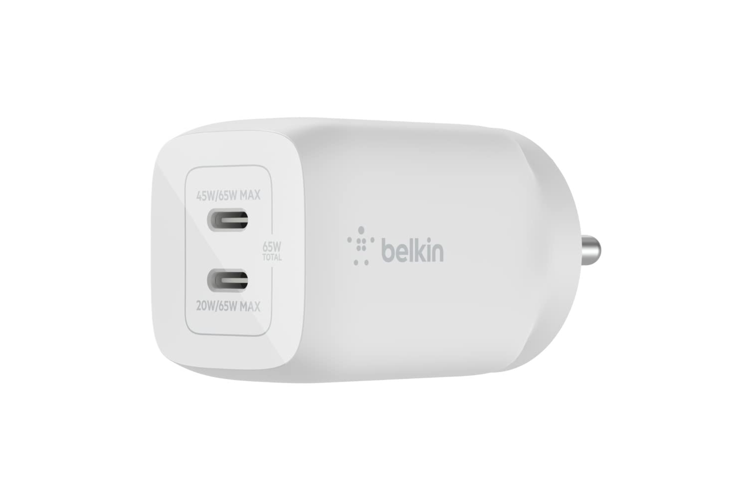 Belkin Charger - BoostCharge Pro Dual USB-C GaN Wall 65W PPS