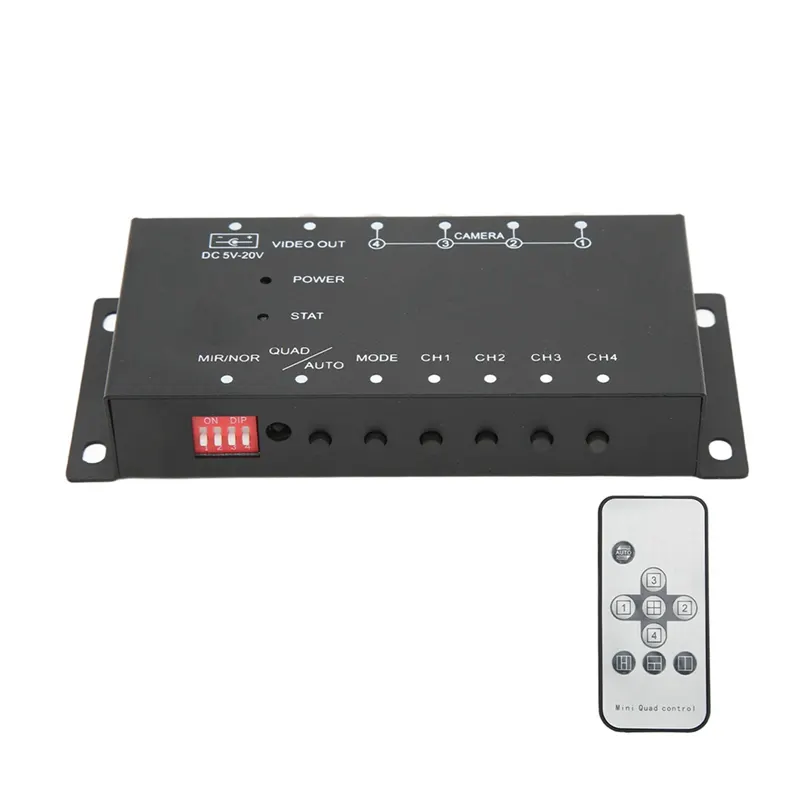 JAERBEE Mobile Digital Video Splitter 4 Channel Mini Video Splitter 720P for Buses Trucks Boats Yachts Vehicle Video Splitter