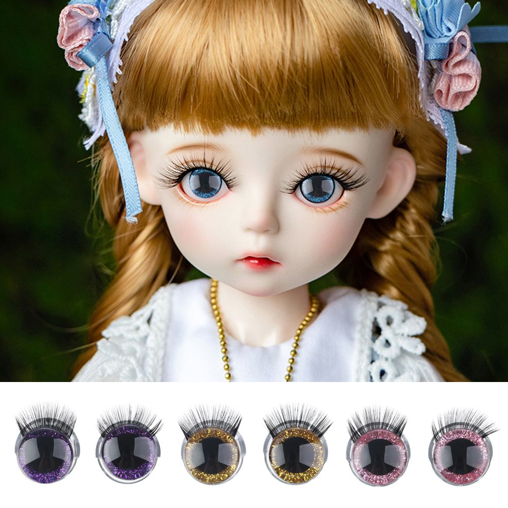 Plush Toys Making Crafts DIY Flashing Eyes 3D Eyes Doll Accessories Eyes with Eyelashes