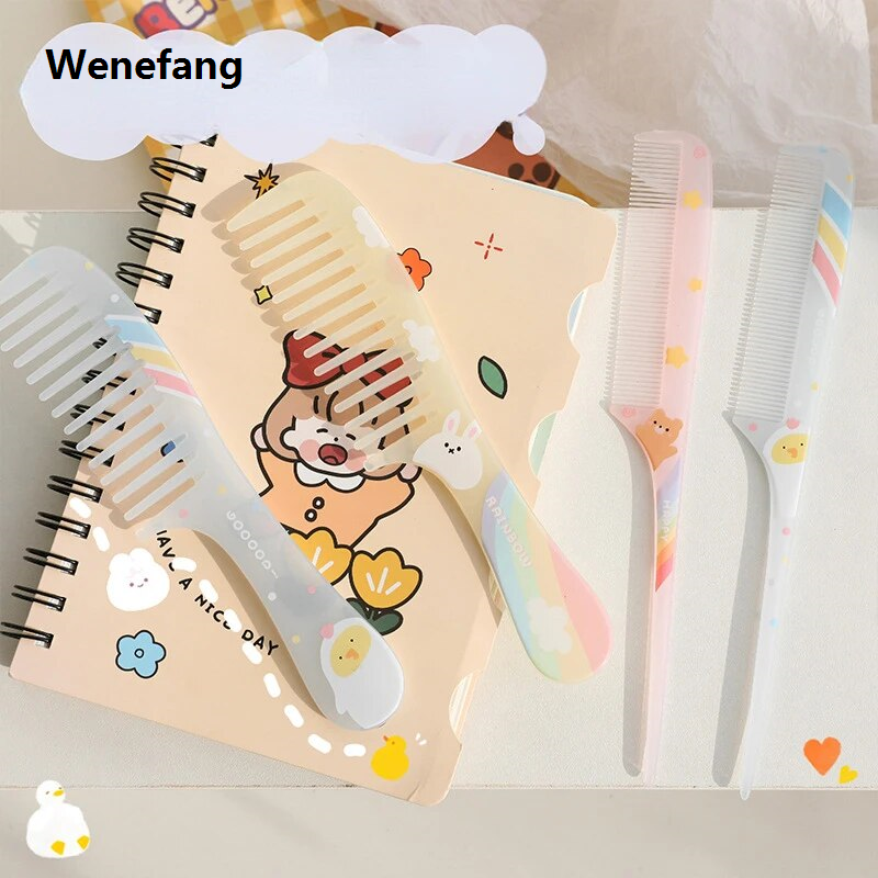 Wenefang Cute Hair Dressing Comb Anti-static Curly Hair Mini Portable Travel Comb for Kids Girls Women Comb Hair Brush Hair Combs