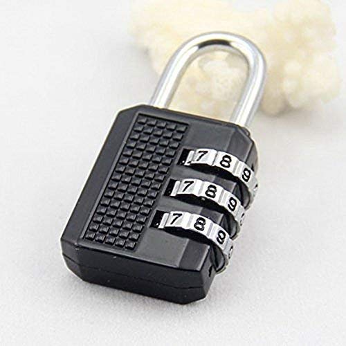 3-Digit Padlock, Luggage Travel Hiking Camping Lock, Number Padlock, Bag Combination for Door Safe Pin Hand Bag Lock