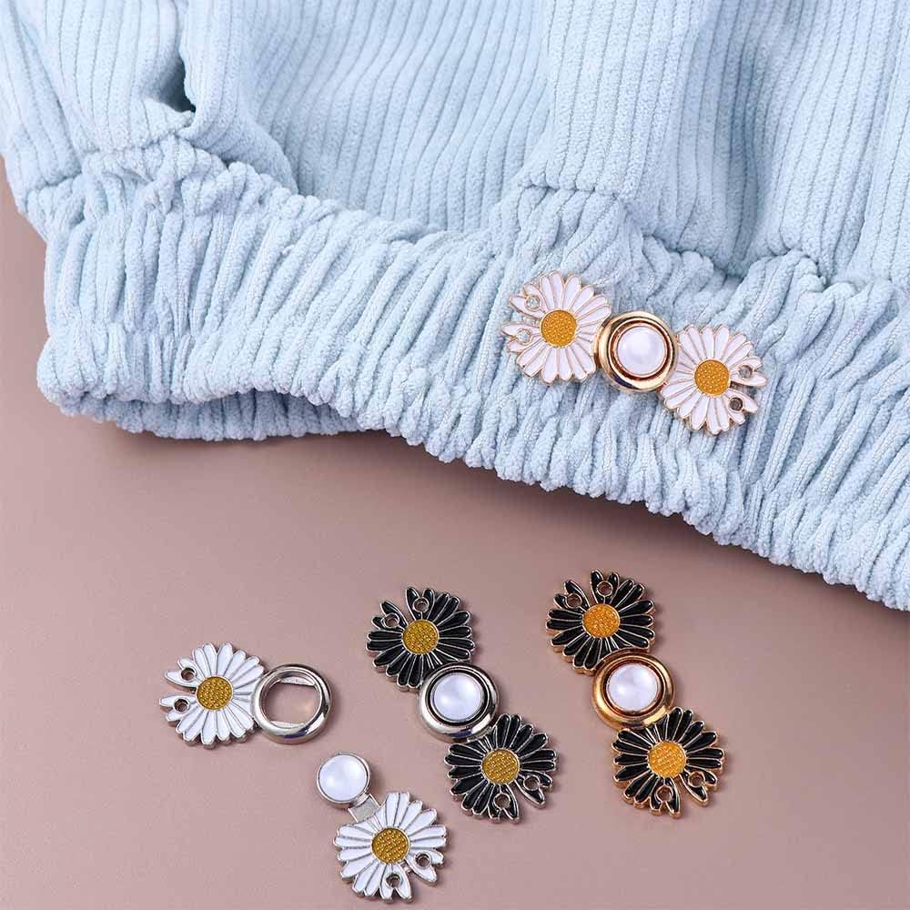 Adjustable Waist Buckle Tightener, Detachable Jeans Button Pins, Decorative Safety Pins Buttons for Clothes, Pants, Skirts, Loose Jeans Waist Buckle Kit