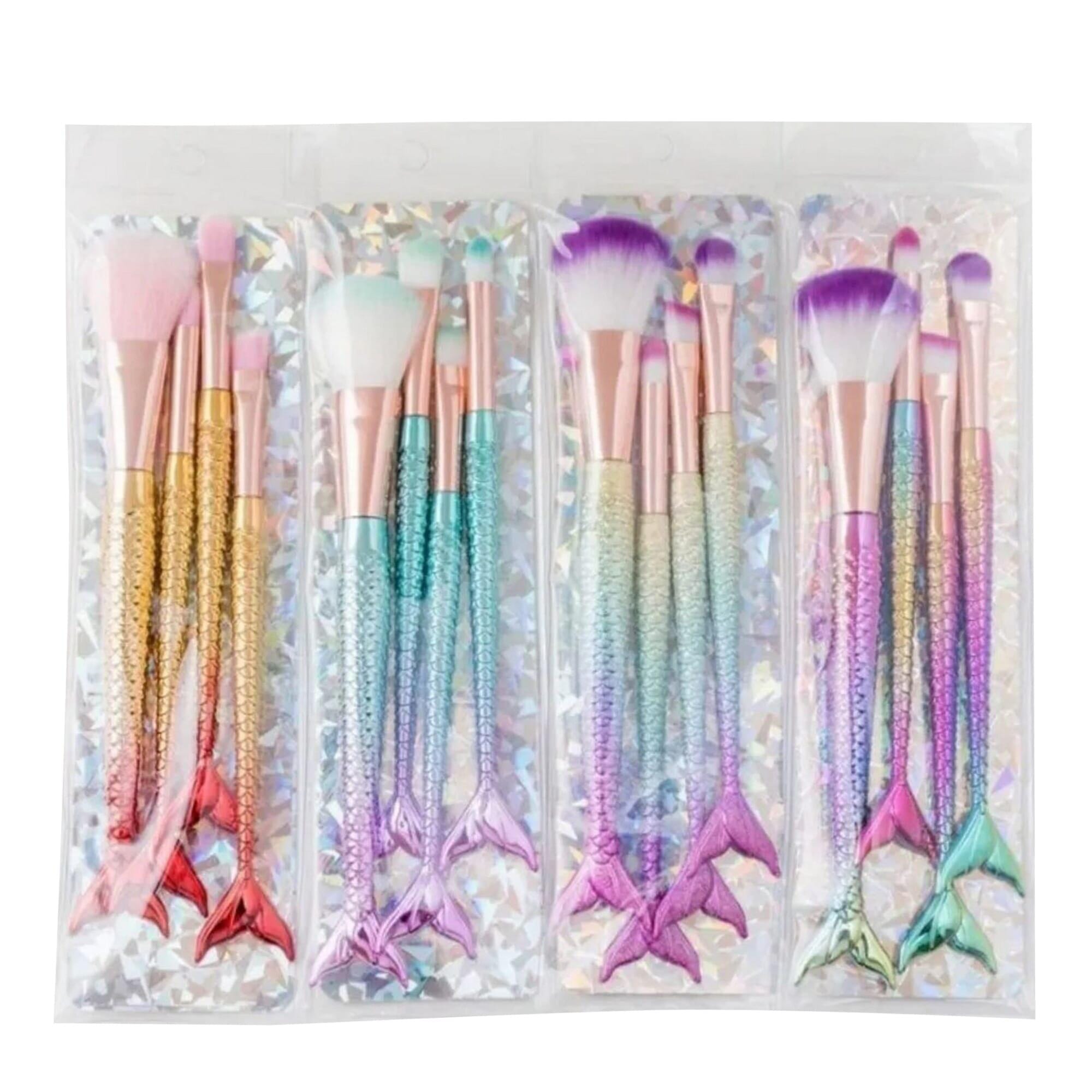 4 Pcs Fish Tail Makeup Brush Set For Complete Makeup Solutions