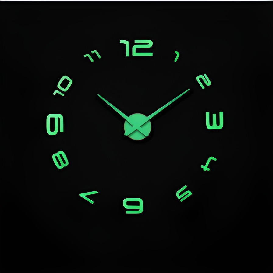 New Attractive Model Diy Wall Clock With Radium Glows In Night
