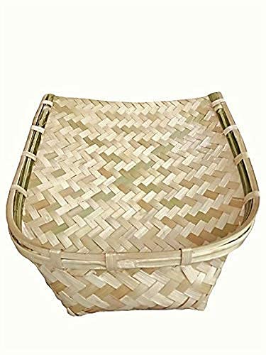 FJ Mithila Konia I Bamboo Konia Soop/Sup (Size 14inch) Chhat Pooja Koniya Bamboo Handmade Organically Natural Bamboo With 100% Bamboo by Handicraft Expert of Nature Living/Solid Soap For Kitchen Use & Rice Also for Home Decoration Clean/Chhath Pooja Soop