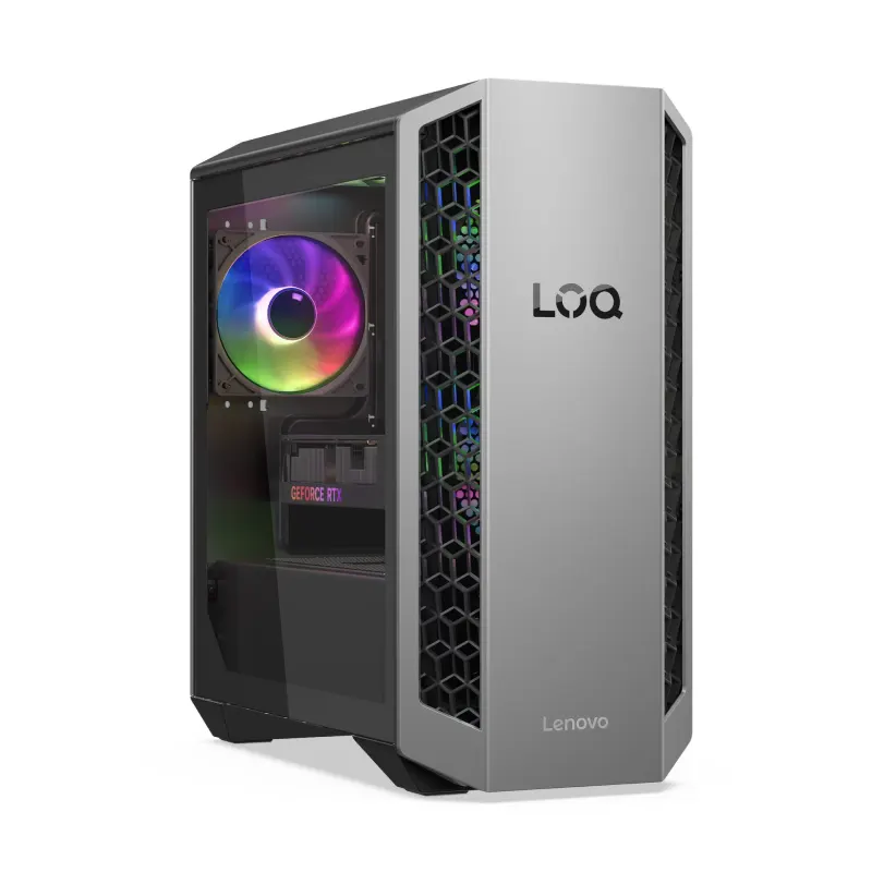 Lenovo LOQ Gaming Desktop - Ryzen 7 8745HX, RTX 5060 Ti 8GB Graphics, 16GB DDR5 RAM, 512GB NVMe SSD, KB+Mouse, Genuine Windows 11, Nahimic Audio, ARGB Lighting, Wifi, Bluetooth, 2 Yr Warranty - Nagmani International Pvt. Ltd