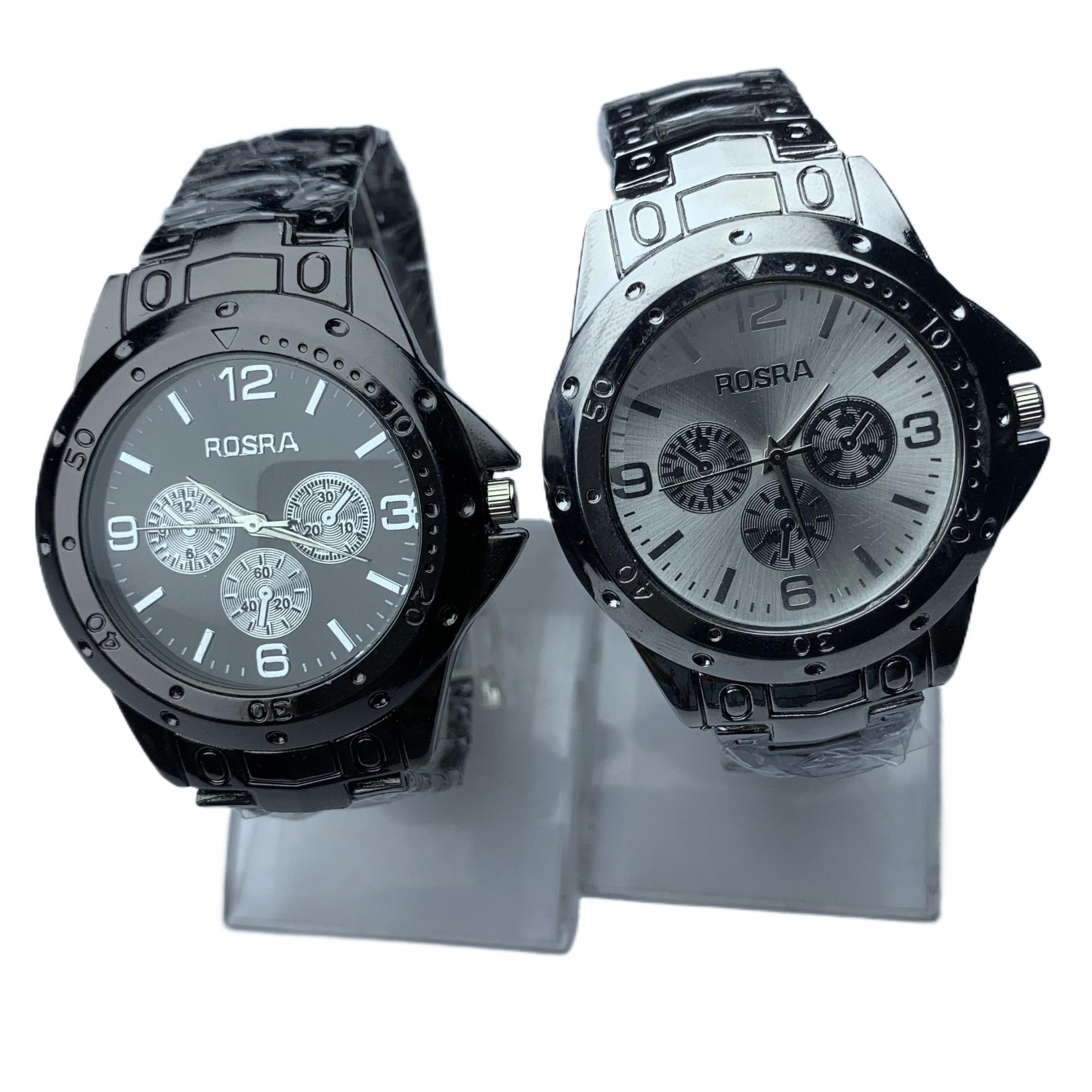 Fashinable Stainless Steel Round Dial Black/White Multicolor Chain Best Quality Watch For Women-2 Pics Combo-Time Plaza