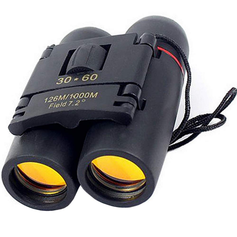 Sakura 30x60 Pocket Binocular | Mini Binoculars HD Portable | Wide Angle Telescope for Travel Hiking and Bird Watching | Dual Focus Zoom Optic Lens | Super Clear Low Light Vision Compact Binoculars | Lightweight Outdoor Binoculars | Relax Comfort