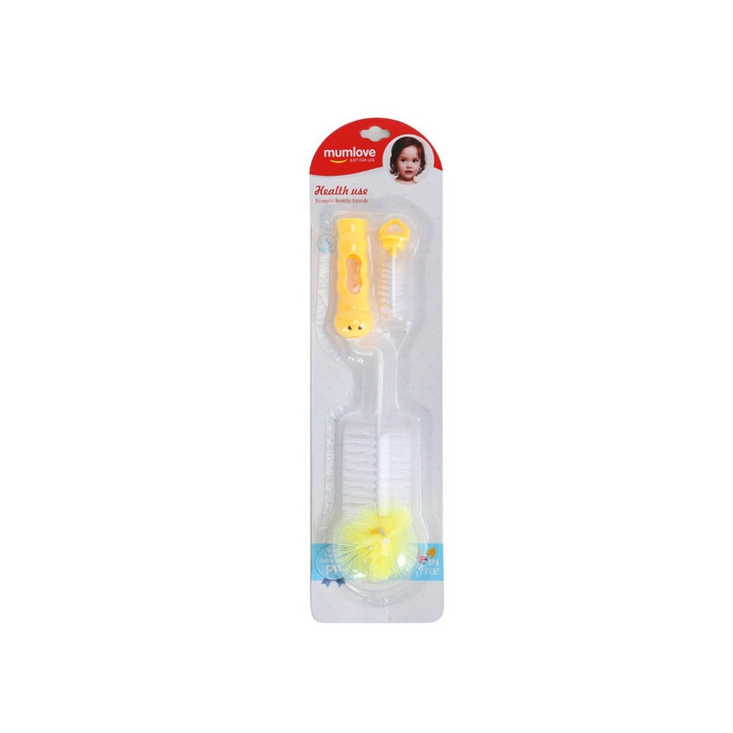 Mumlove Yellow Health Use Simple Bottle Brush XB-601