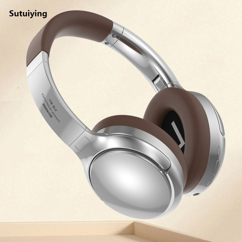 Sutuiying Wireless Headset Bluetooth 5.3 Retro Headphones HIFI Stereo Noise New style Canceling Earphone Long Standby Stylish Comfortable Headphones