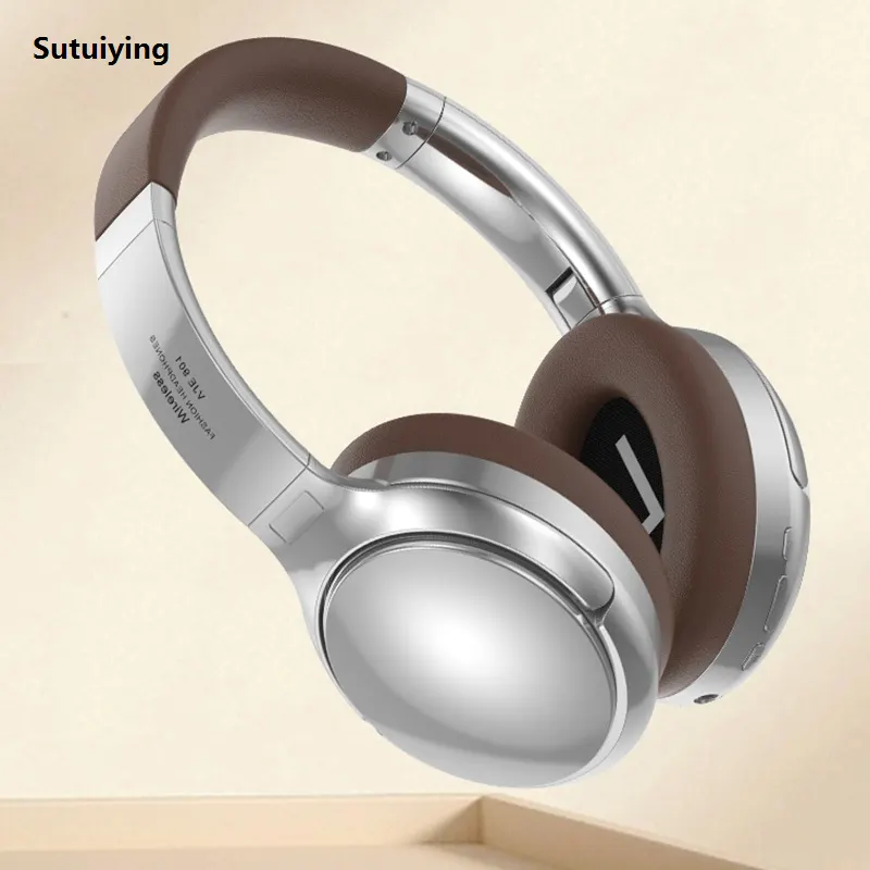 Sutuiying Wireless Headset Bluetooth 5.3 Retro Headphones HIFI Stereo Noise New style Canceling Earphone Long Standby Stylish Comfortable Headphones