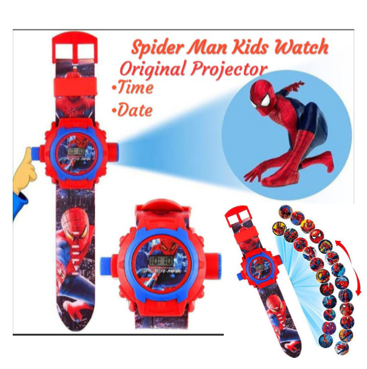 Kids Watch Spider Man Watch with Projector Flashlight for Kids-2026