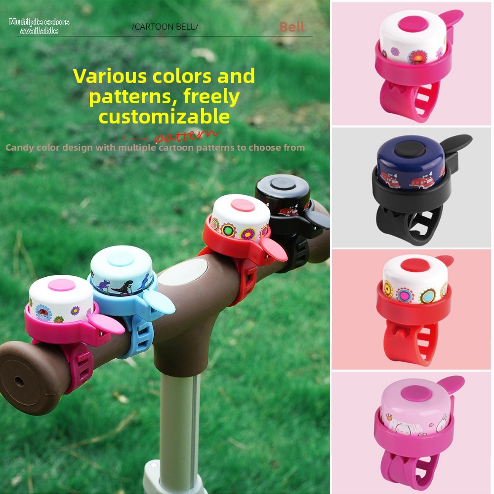 High Quality Multi-color Kids Funny Horns 3.5*2.6cm 6 Styles Bicycle Scooter Bell Universal Accessories Cycling Ring Alarm for Bicycle Handlebars Accessories