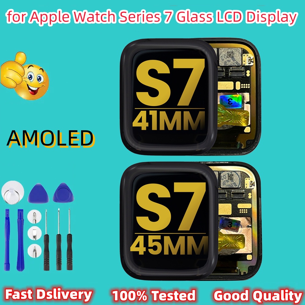 HOT AMOLED For apple watch Series7 lcd Touch Screen Display Digitizer Assembly Substitution,for apple watch S7 LCD 41/45mm Display