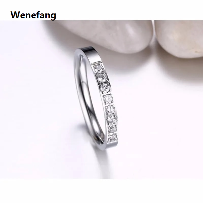 Wenefang Vnox Never Fade Stainless Steel Temperament Engagement Bands For Couples Anti Allergy Women Mens Rings Lovers Alliance