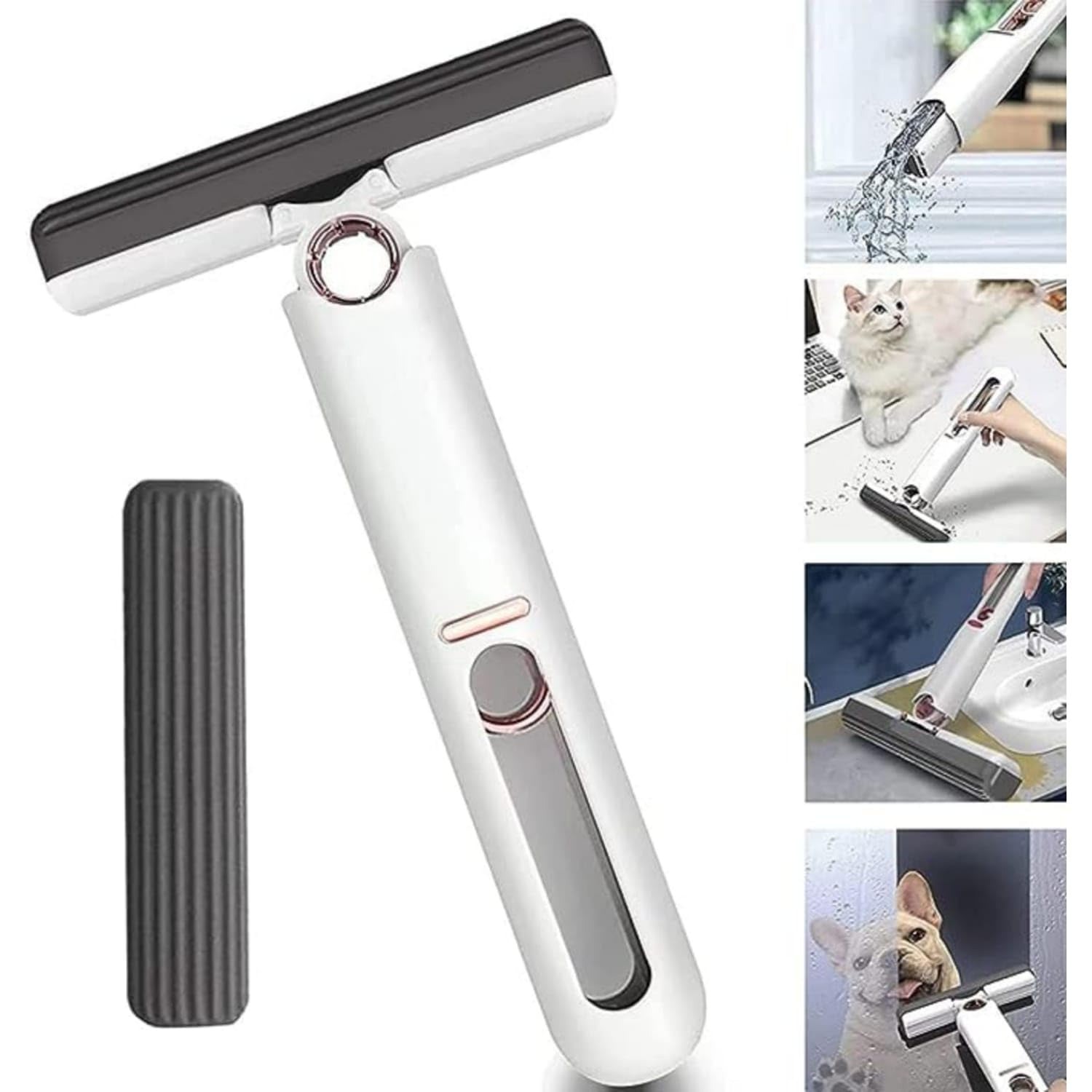 Mini Household Squeeze Mop Glass Window, Wall Cleaner, Desktop Screen Cleaner