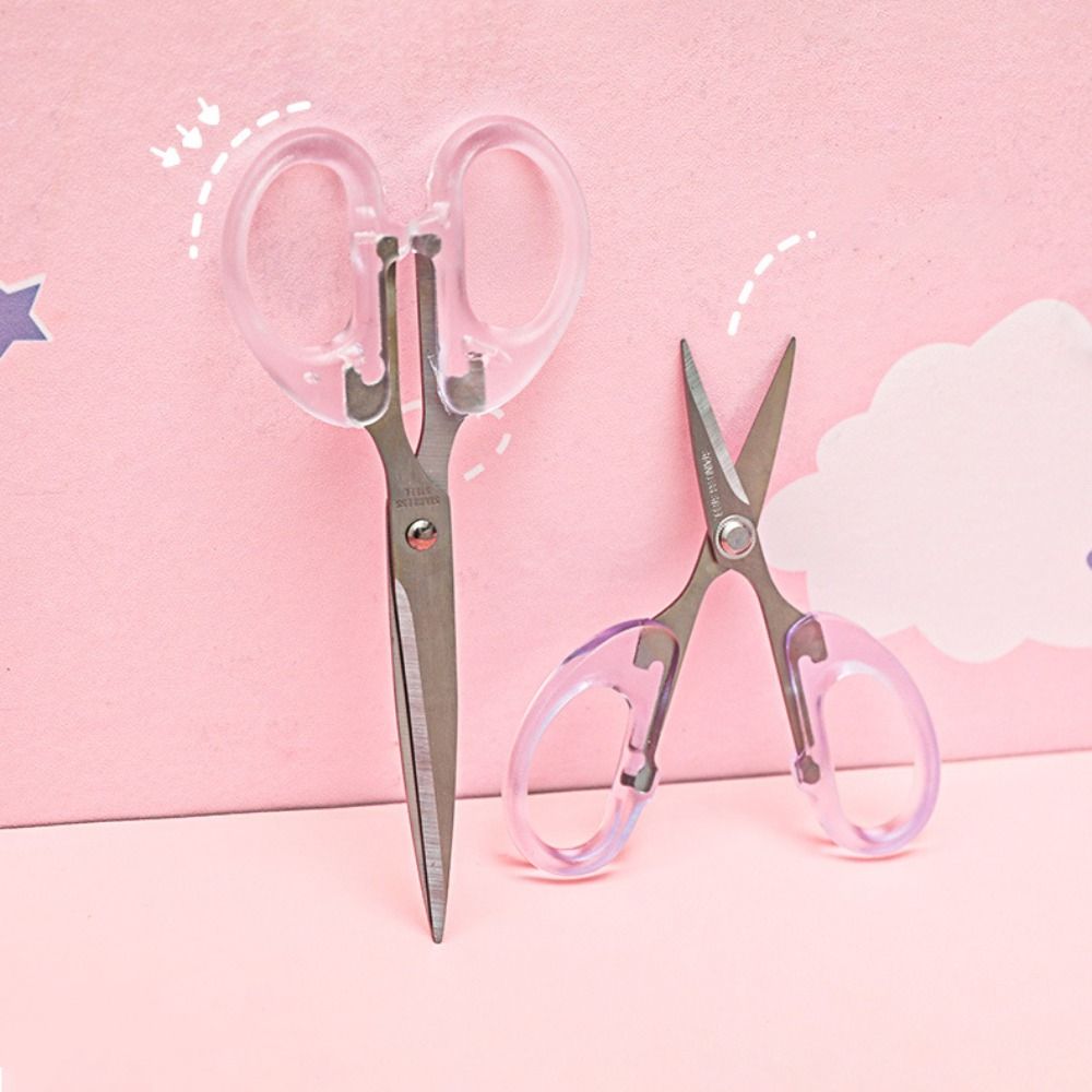 Kawaii Stainless steel Cartoon Safety Scissors Cartoon School Supplies Hand Made Scissors Gift Stationery Children Safety Scissors