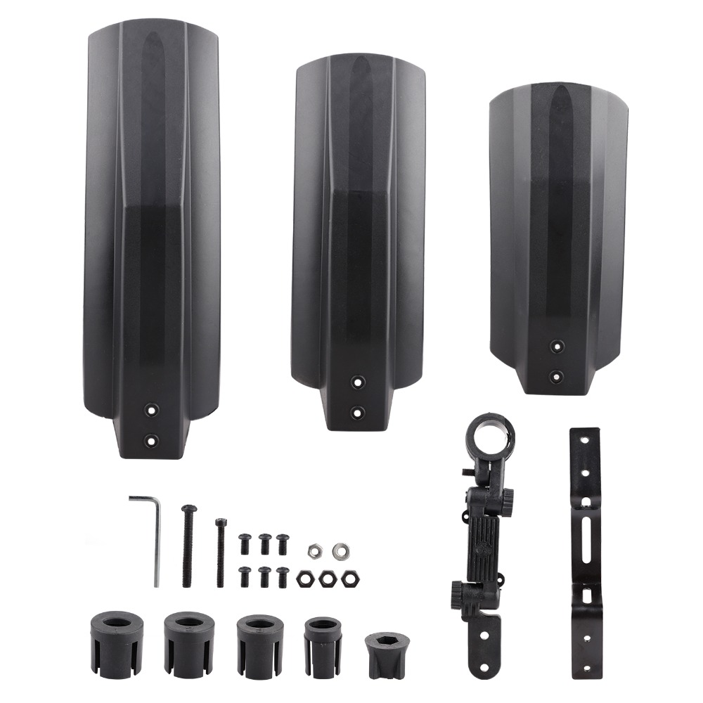 1 Set Durable Easy to Install Bicycle Fenders Plastic Front and Rear Bike Mudguard Set Lightweight Bike Mud Guards Cycling Protection