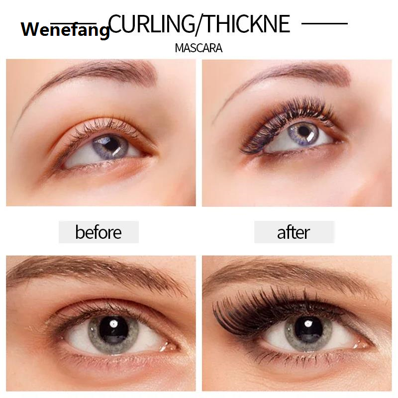 Wenefang YANQINA Liquid Eyeliner Pencil+4D Waterproof Mascara Set Cosmetics Profesional Eye Liner Thick Curling Mascara Eyebrow Pencil Eyes Makeup