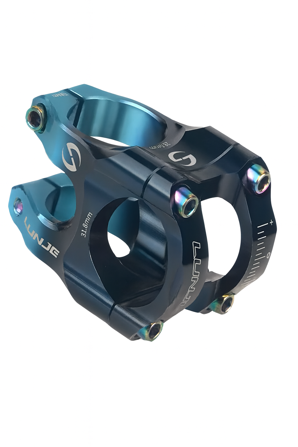 MTB Road Bike Stem Aluminum Alloy Handlebar Stem Ultralight High strength Short 31.8MM Bicycle CNC Stem DH/AM/XC Bicycle Parts (COLOUR-BLUE BLACK)