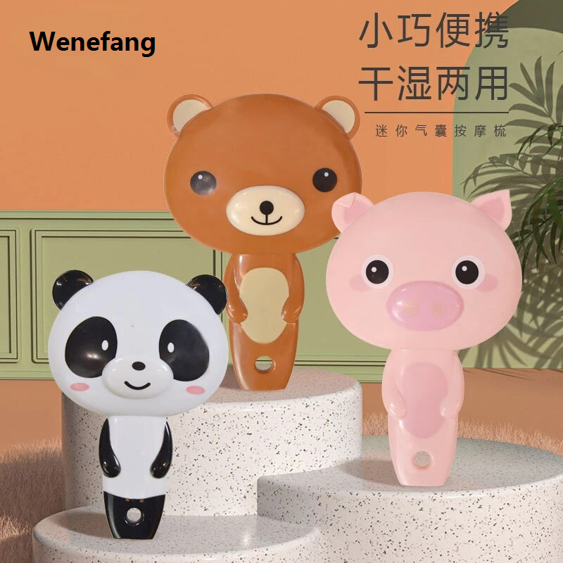 Wenefang Kids Comb Mini Women's Hair Brush Small Comb Ladies Portable Small Airbag Air Cushion Massage Head Girl Children's Gifts Peine