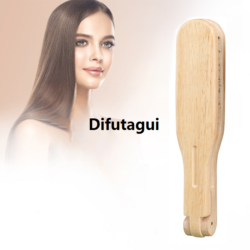 Difutagui Styling Brush Comb Hairstyling Professional V Straightener Original Comb Wooden Handle Straightener Anti-static Tool SEVICH