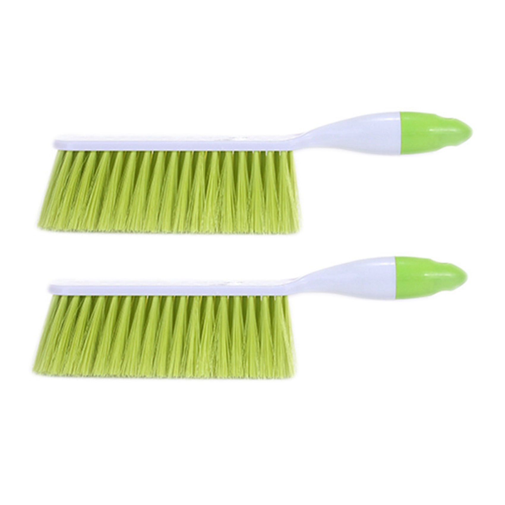 FORIDE 2X Bed Sheets Debris Cleaning Brush Soft Bristle Clothes Desk Sofa Duster Small Particles Hair Remover (Green)