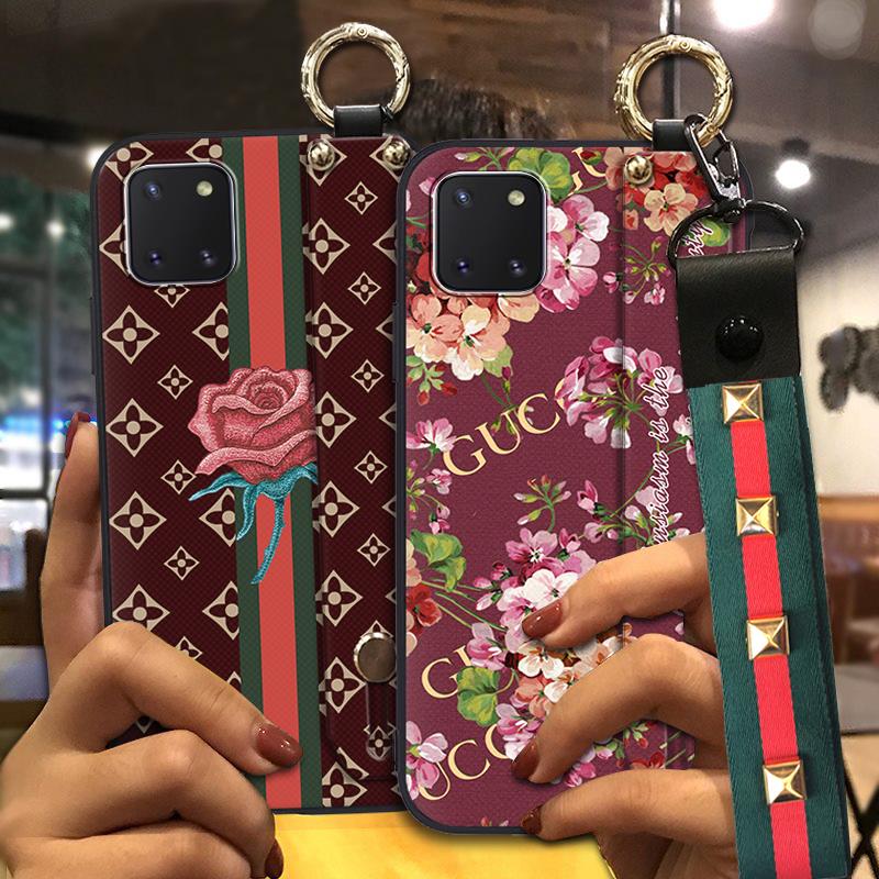 Anti-knock Back Cover Phone Case For Samsung Galaxy A81/M60S/Note10 Lite Dirt-resistant Shockproof ring Wristband Luxury