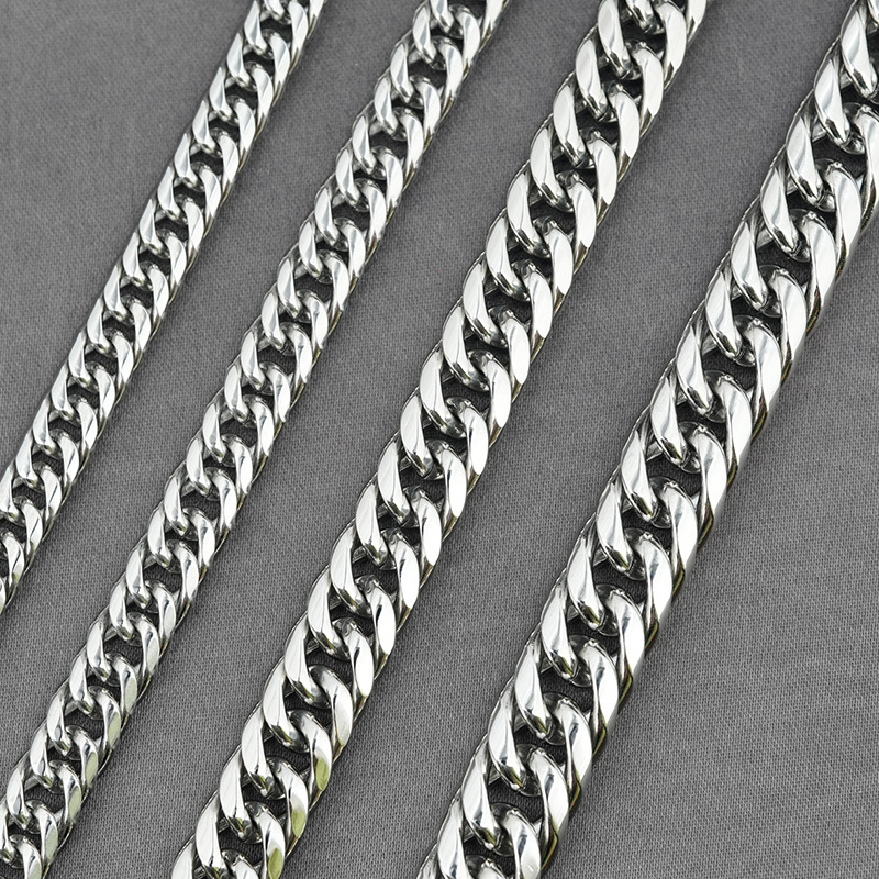 【Mega Sale】Jewelry Stainless Cuban Titanium Steel Necklace Men's Domineering Fashion Jewelry Necklace Neutral