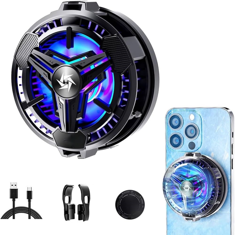 SL-10 Magnetic Mobile Radiator Phone Cooler Silent Semiconductor Cooling Fan Cooler for Tablet/Phone Cooler/non display