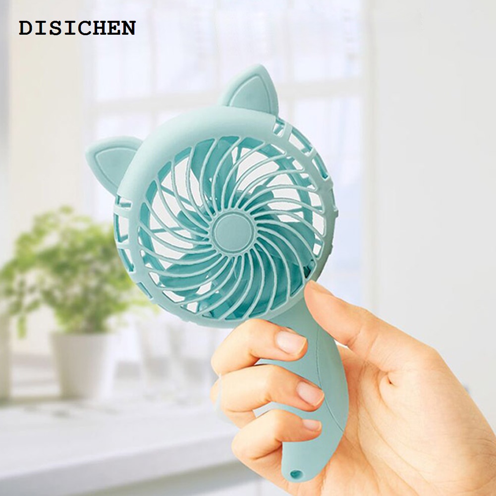 DISICHEN 3 Colors Portable Handheld Fan Hand Pressure Fan Mini Portable Fan Without Battery Household Cute Fan Cooling Cartoon Held Fan