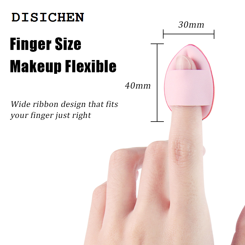 DISICHEN Luxury 1/3/5/10 Pcs Mini Finger Puff Foundation Powder Detail Makeup Sponge Face Concealer Cream Blend Cosmetic Accessories Makeup Tool