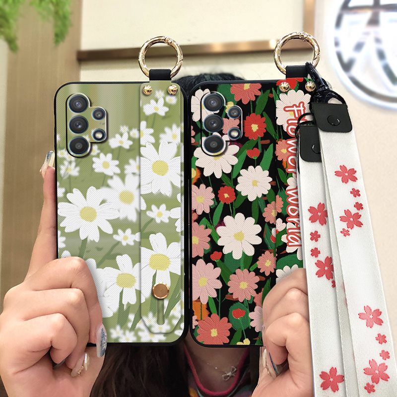 Wristband flower Phone Case For Samsung Galaxy A32 5G/SM-A326B/M32 5G-India Durable Anti-dust Back Cover protective ring