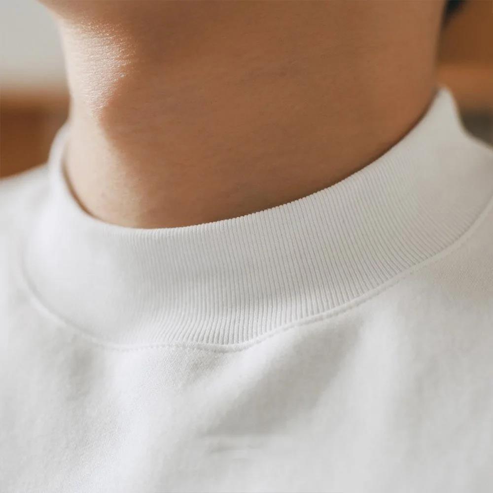 HOT 350G Cotton Heavyweight Small Neck T-shirts Men Solid Color Male Short-sleeved T-shirt High Quality Loose Shirts Casual T Shirts