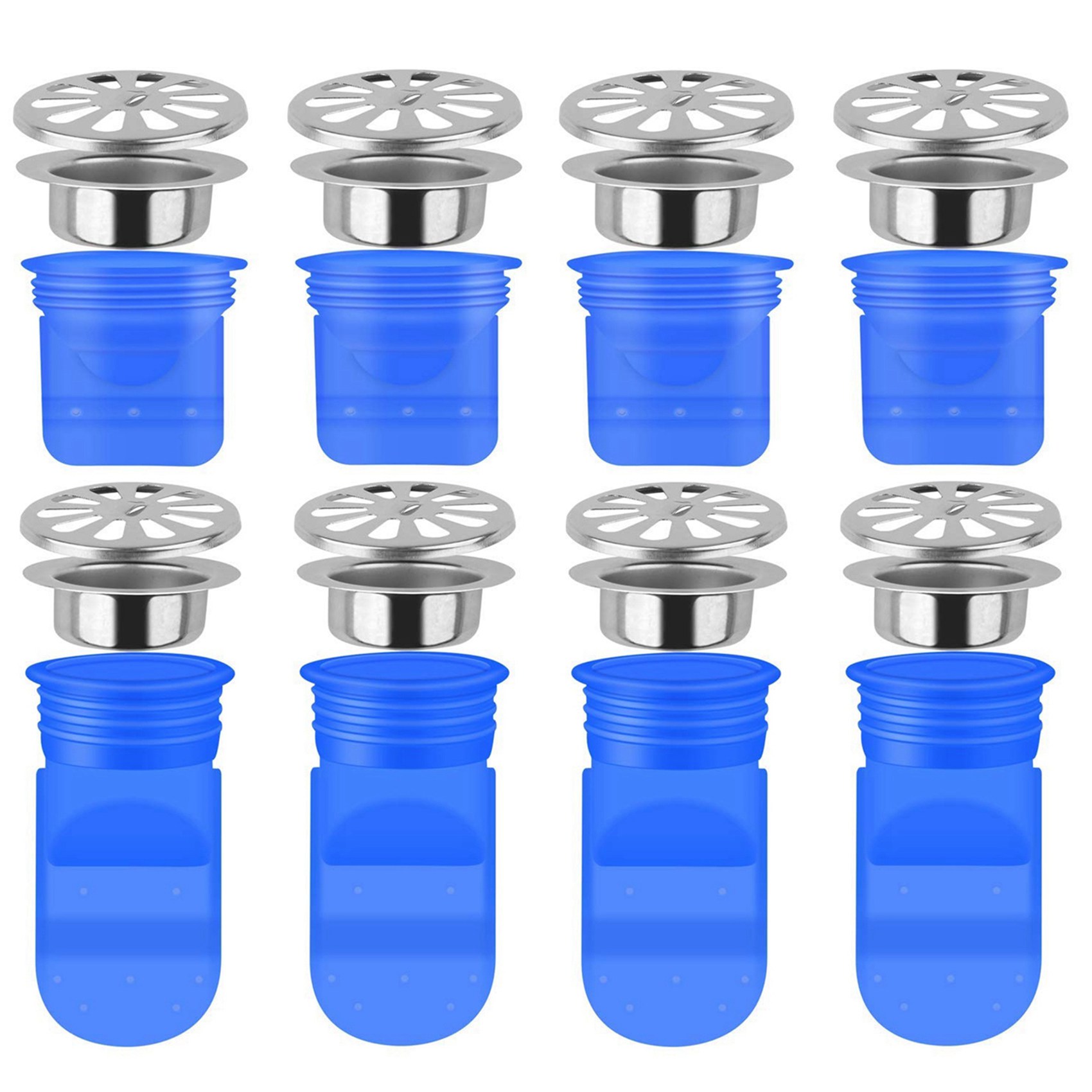 NAMUNY Drain Backflow Preventer 8 Pack, One Way Valve for Pipes Tubes in Toilet Bathroom Floor Drain Seal, 1.97 Inch Silicone