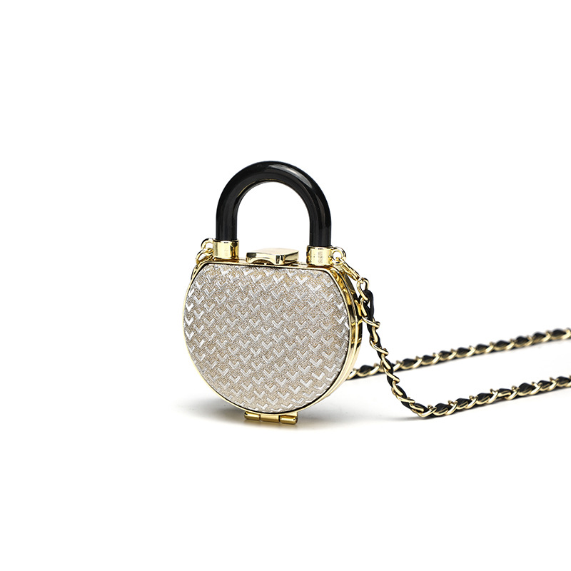 Mini Lipstick Pack New Portable Cosmetic Bag Classic Style Pearl Chain Earphone Bag