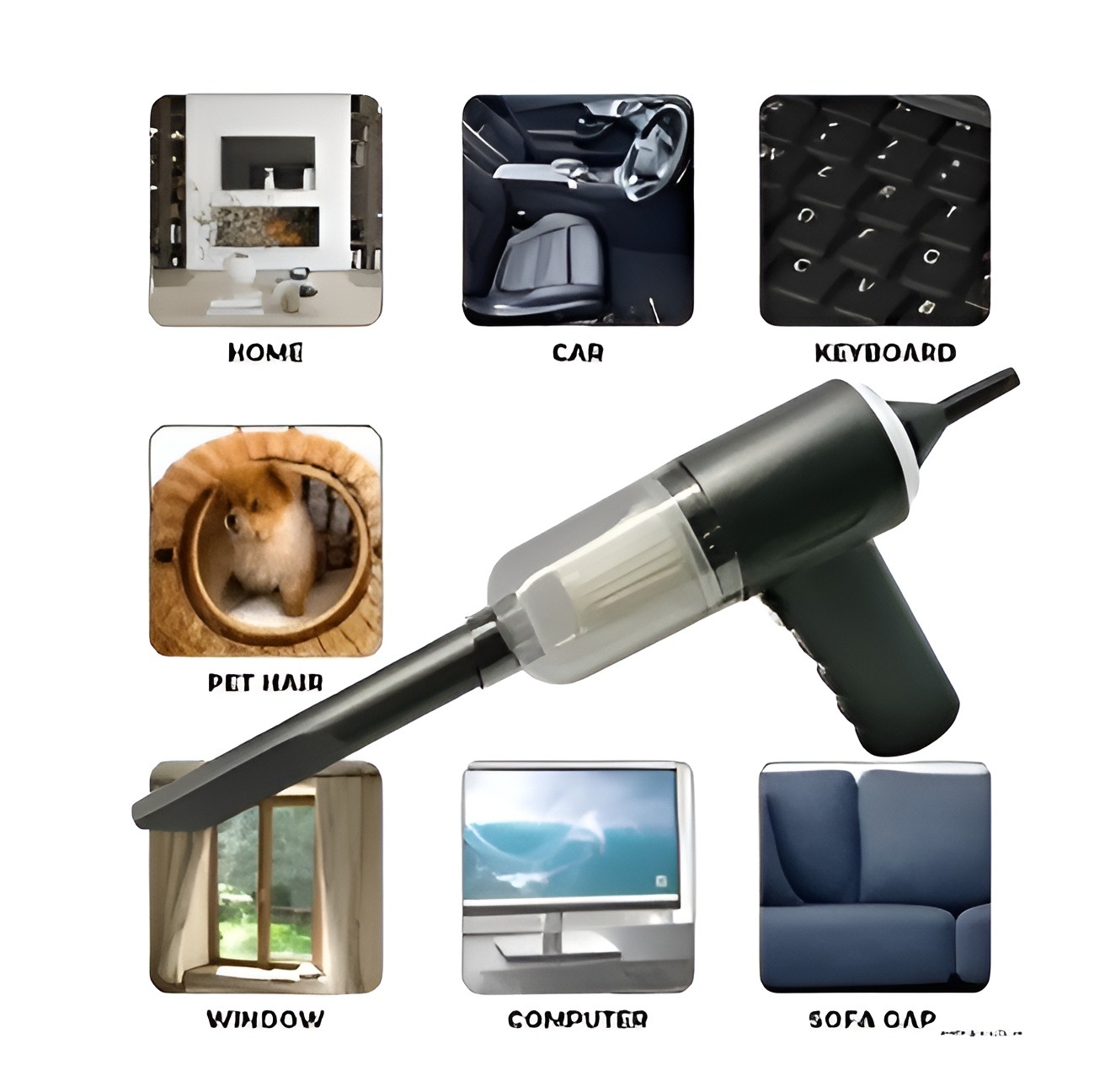 Portable 3 in 1 Mini Home And car Vacuum Cleaner Turbo Boost, Air Blower, and Precision Cleaning Mastery