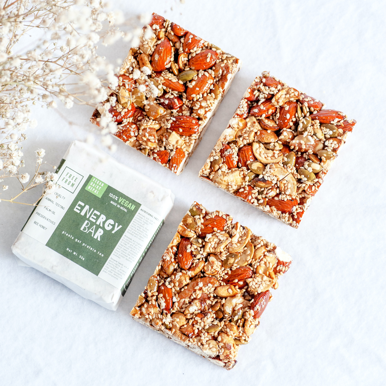 Vegan Dairy Nepal Energy Bars Protein Bar (Pack of 4)