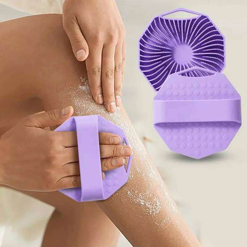 Body Wash Scrubber Shower Sponge 2 Pieces Silicone Loofah Massager Cleaning Brush Bathroom Accessories