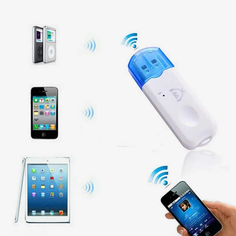 Portable USB Bluetooth Audio Music Receiver Dongle Adapter