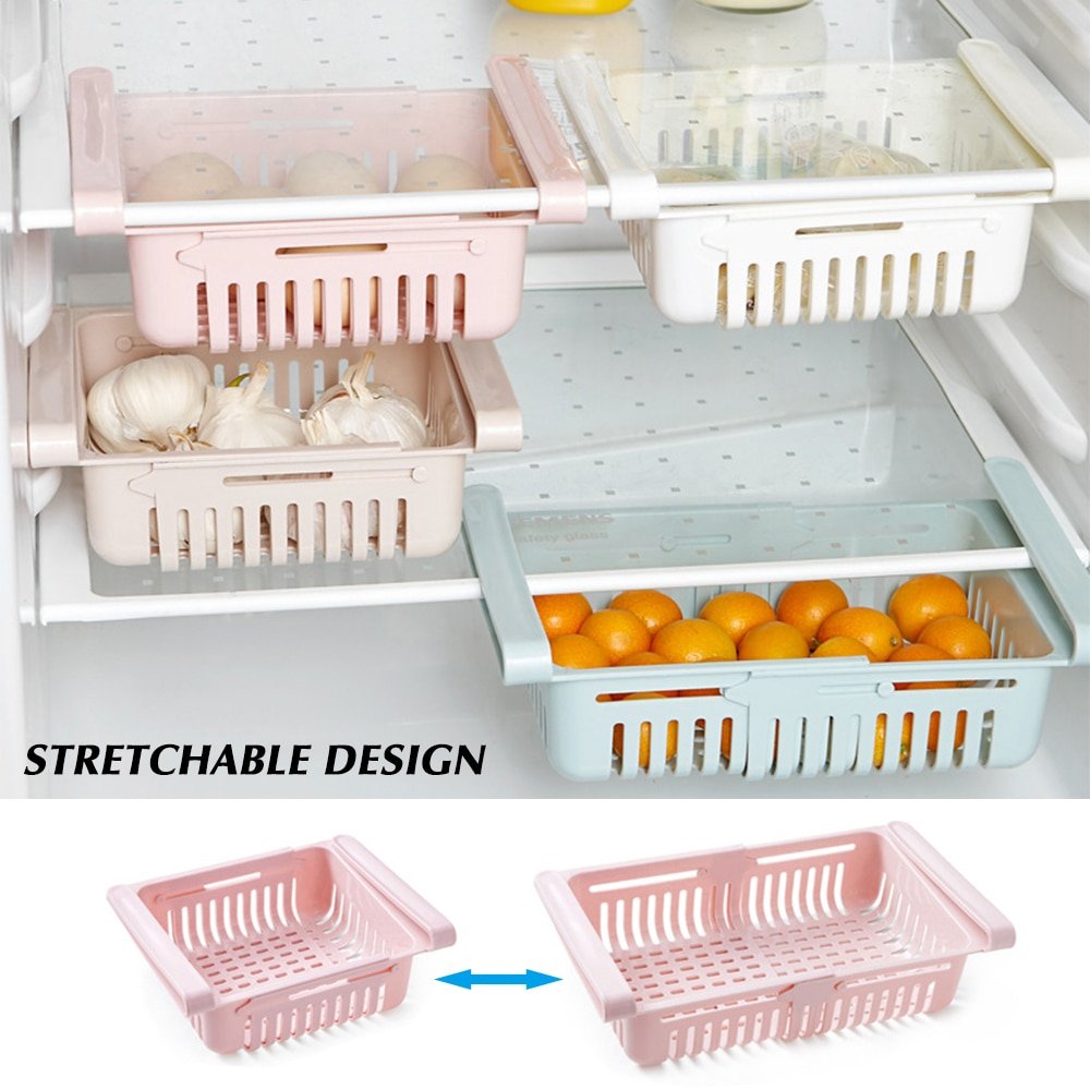 Adjustable Stretchable Refrigerator Organizer Set Of 2 Pieces