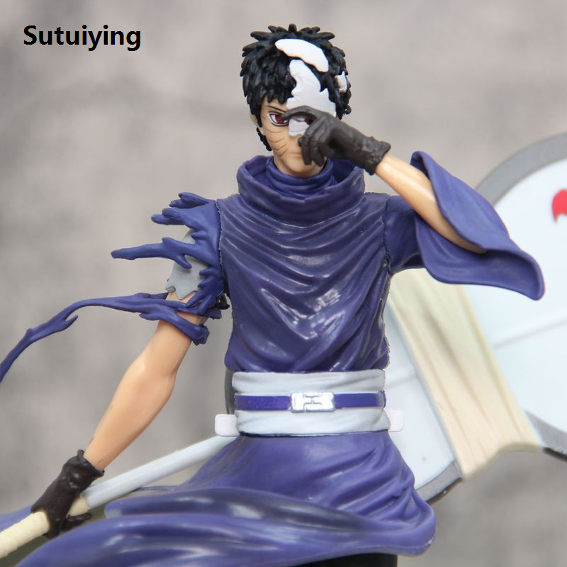 Sutuiying 27cm Naruto Anime Figures Gk Ten Year Ninja Uchiha Obito Akatsuki Portable Double Head Interchange Model Action Doll Collectable Boy Toys