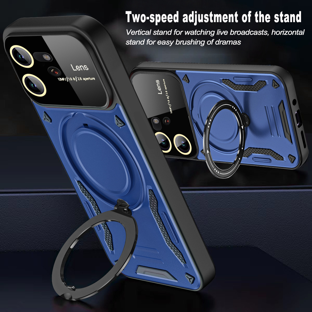 KEYSION Shockproof Case for Xiaomi 13T 13T Pro 5G 13 Pro 12T 11T Pro Ring Stand Camera Protector Phone Cover for Redmi K60 Ultra