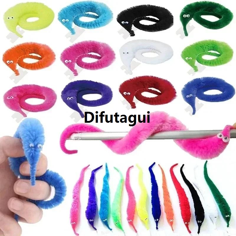 Difutagui Special Offer 1/6/12pc Novelty Funny Props Twisty Magic Worm Trick Toy for Affordable Kids Caterpillars on AI Nvisible String Children Party Games Favors