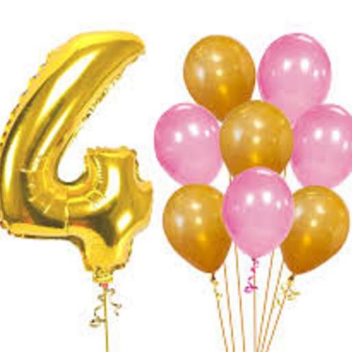 Suitable For 4 Years Baby 24 Pieces Sweet Balloons 1 Piece Foil Balloon Super Excellent Quality