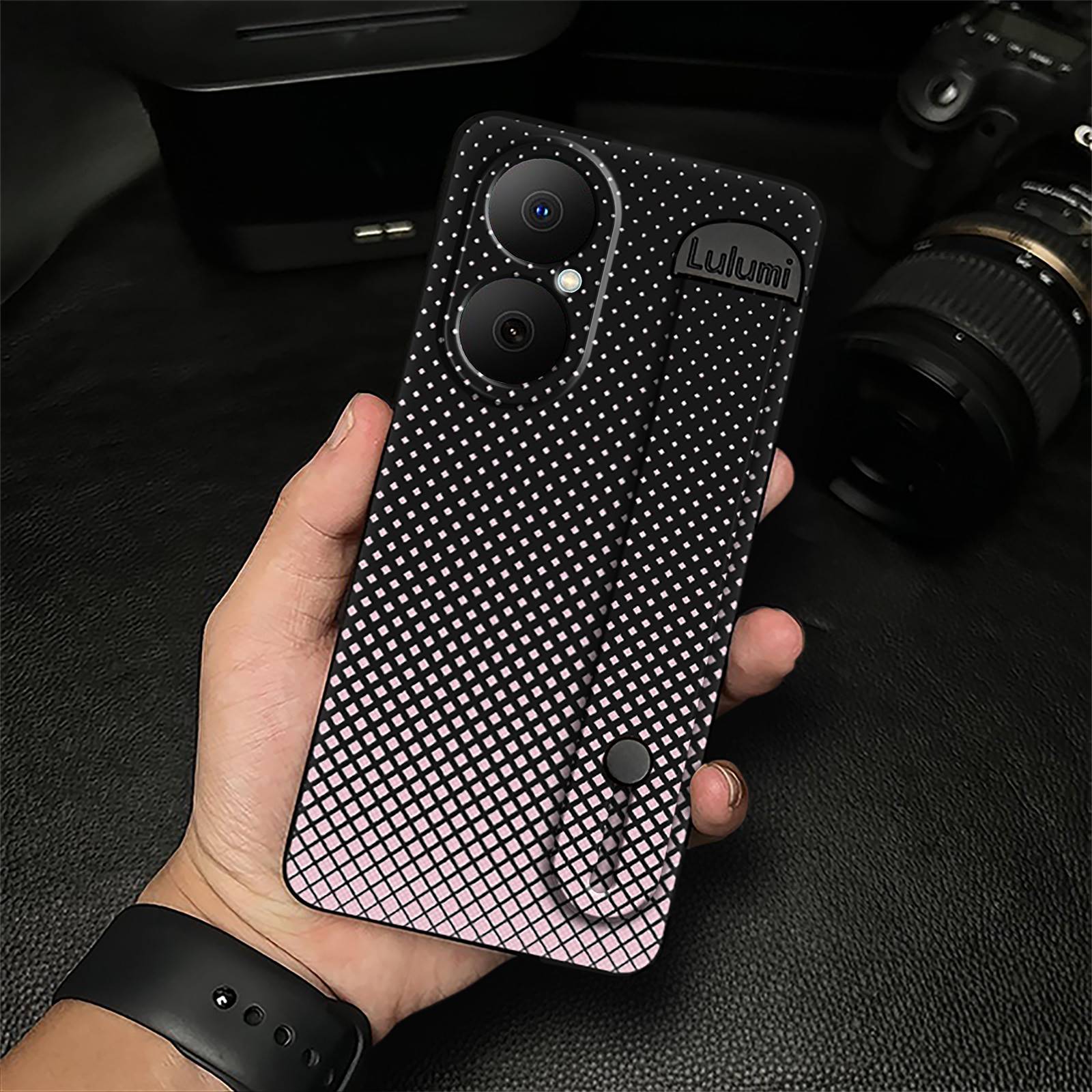 Kickstand Protective Phone Case For Huawei Enjoy80/Nova Y73 Wristband Personality Anti-dust Back Cover Nature Durable