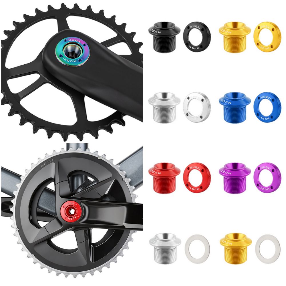 Durable Multicolor Crank Bolt Aluminum Alloy M18 M30 Self-Extracting Cap Anodizing High Hardness Bike Crankset Locking Screw Bike Repair